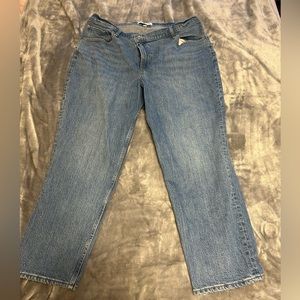 Abercrombie & Fitch Curve Love Ultra High Rise 90s Straight Jean 34short